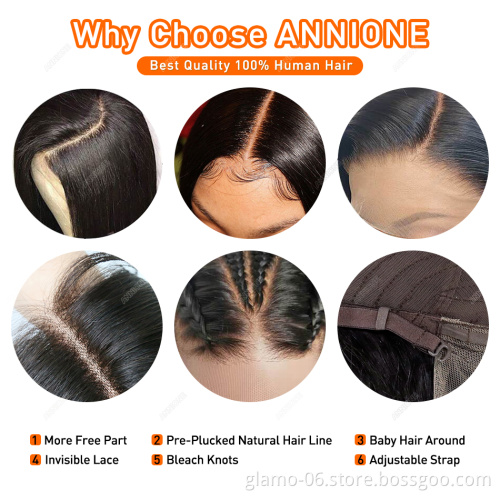 Wholesale 150% 180% Human Hair Wigs ,Brazilian HD Transparent Swiss 360 Full Lace Wig Vendors, Virgin Hair Lace Front Wigs